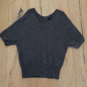 GAP Women's V-Neck Sweater - Dark Gray